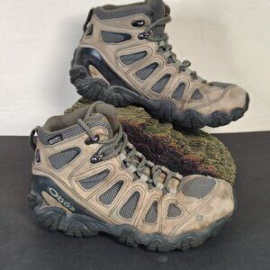 Oboz Sawtooth Mid Women's Size 8.5 Brown Suede Leather Breathable Hiking Boots